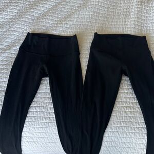 2 Lululemon Athletica Black Align 25’ leggings